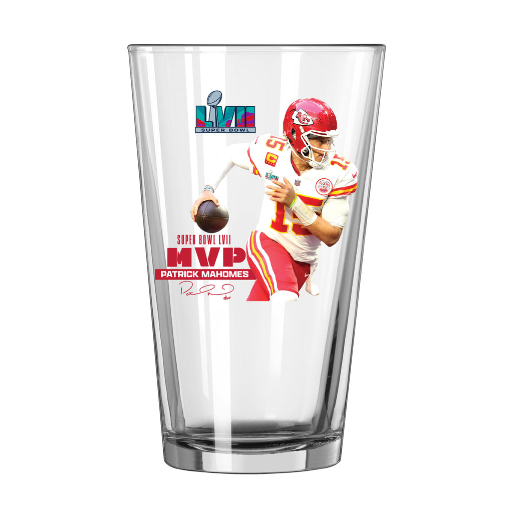 Kansas City Chiefs Super Bowl LVII Champions Super Bowl MVP 16oz Pint Glass