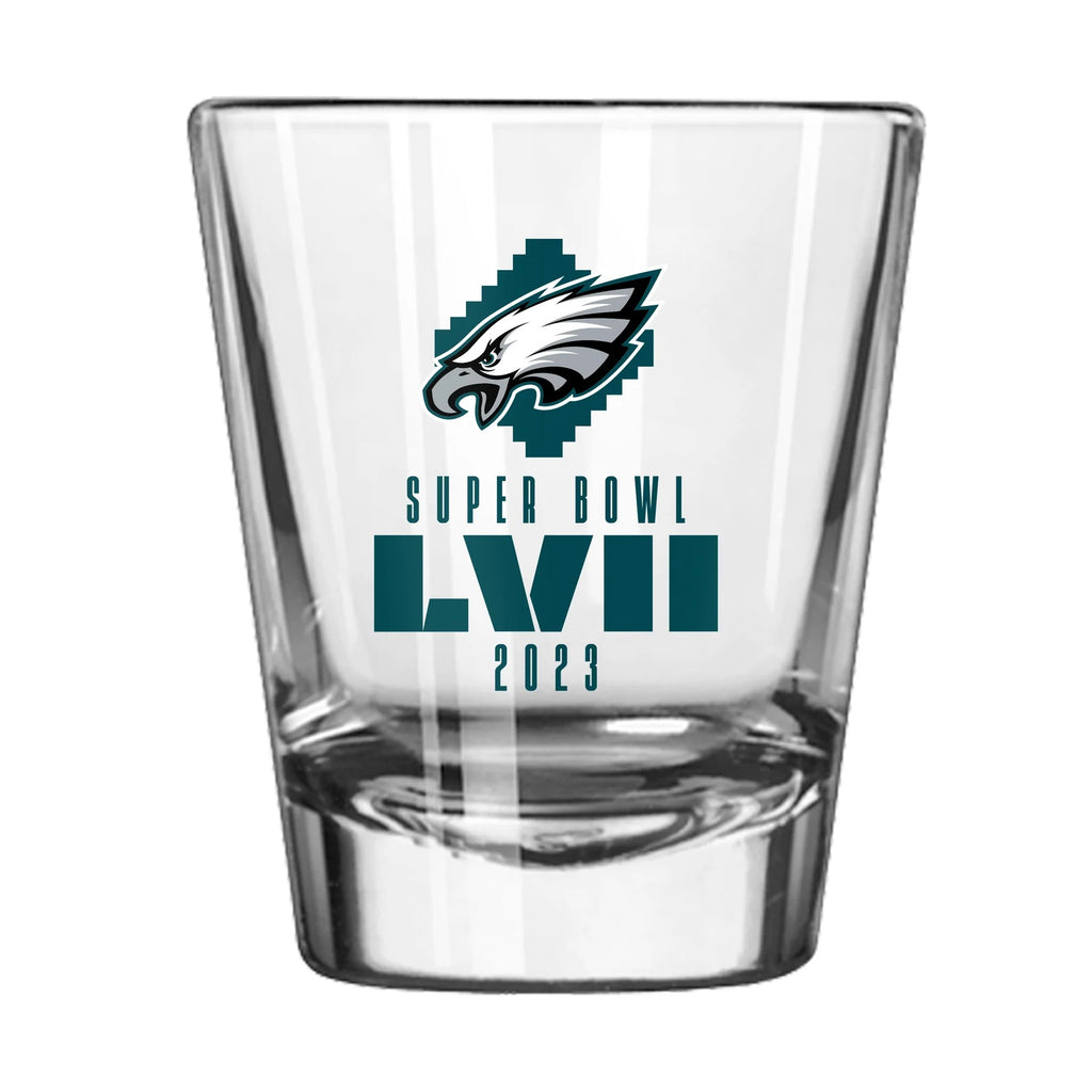 Philadelphia Eagles Super Bowl 57 Bound Logo 2 oz Shot Glass
