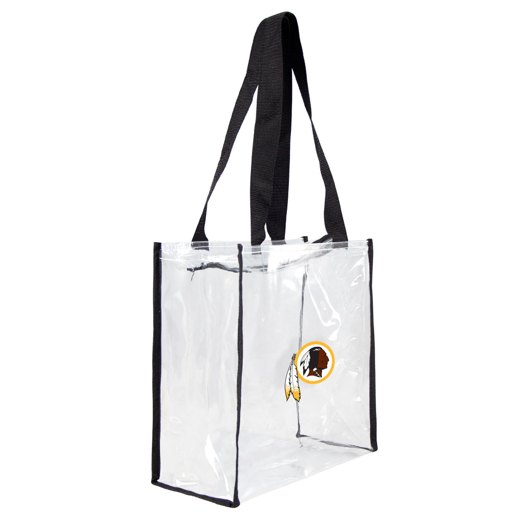 Washington Redskins Clear Square Zip Tote