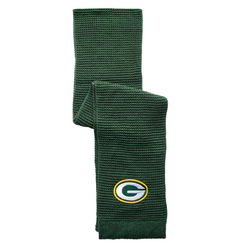 Green Bay Packers Embroidered Logo Waffle Scarf