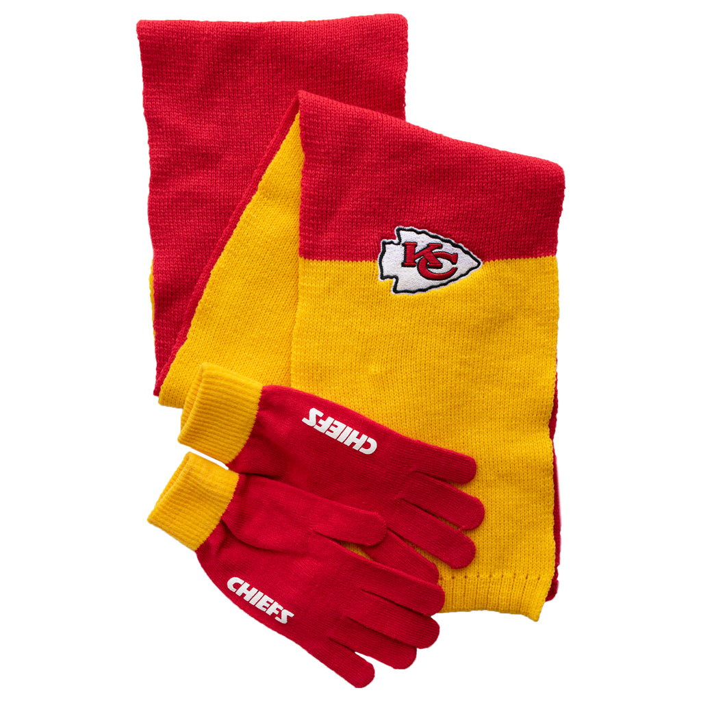 Kansas City Chiefs Scarf Glove Gift Set