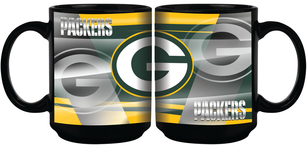 Green Bay Packers 11oz. Shadow Sublimated Coffee Mug - Black