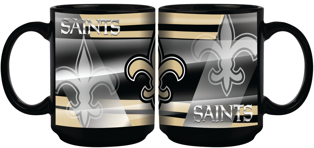 New Orleans Saints 11oz. Shadow Sublimated Coffee Mug - Black