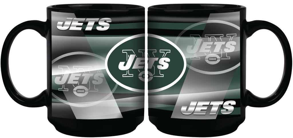 New York Jets 11oz. Shadow Sublimated Coffee Mug - Black