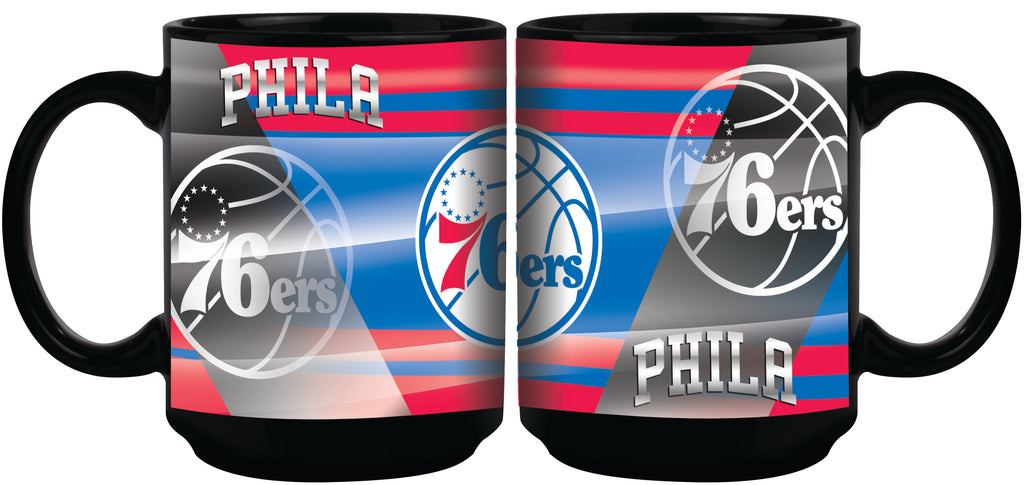Philadelphia 76ers 11oz. Shadow Sublimated Coffee Mug - Black