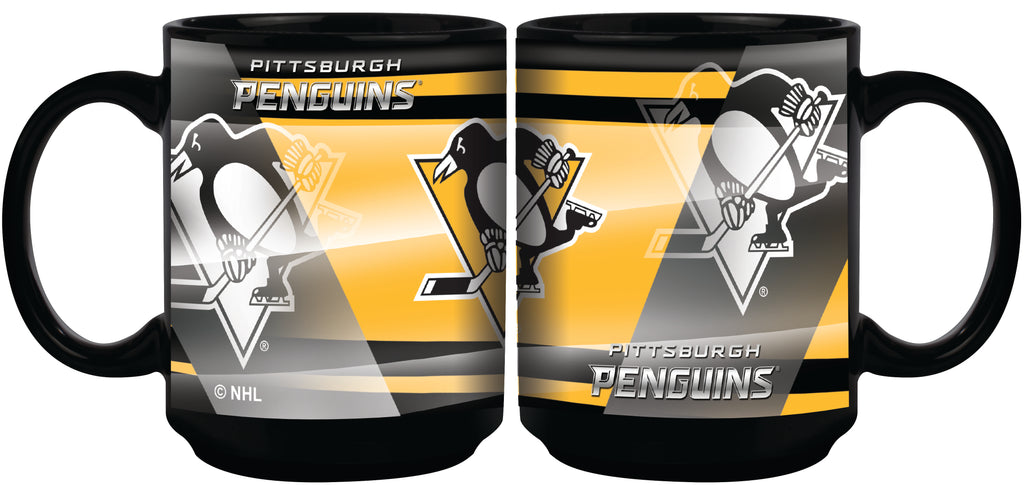 Pittsburgh Penguins 11oz. Shadow Sublimated Coffee Mug - Black