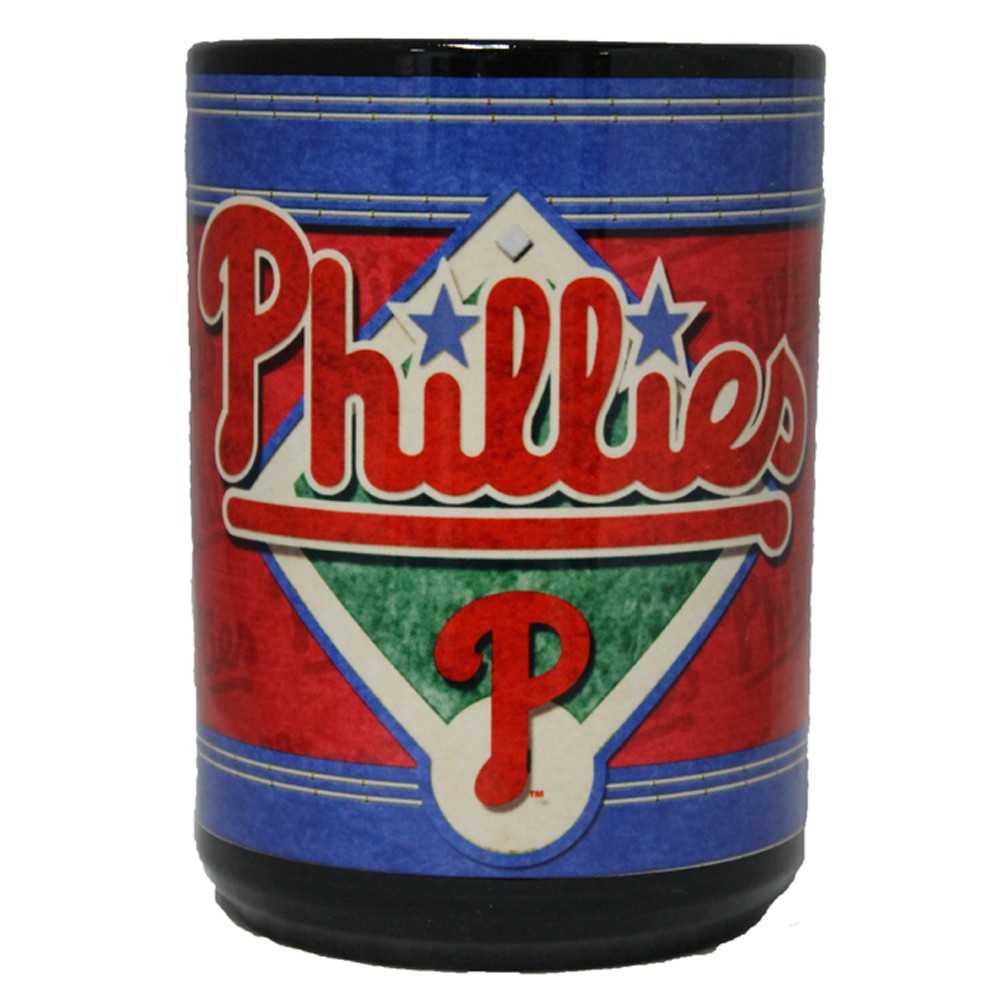 Philadelphia Phillies 15 Oz. Black Felt Mug