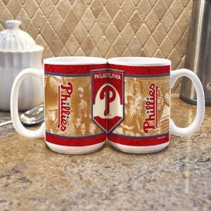 Philadelphia Phillies 15 oz Whte Nostalgic Mug