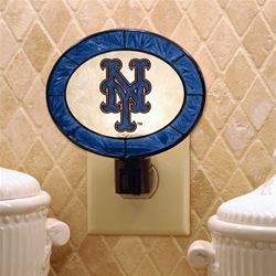 New York Mets Art Glass Night Light