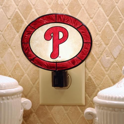 Philadelphia Phillies Art Glass Night Light