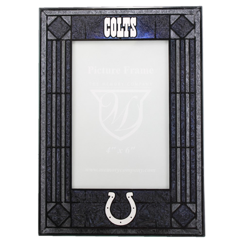 Indianapolis Colts Art Glass Picture Frame