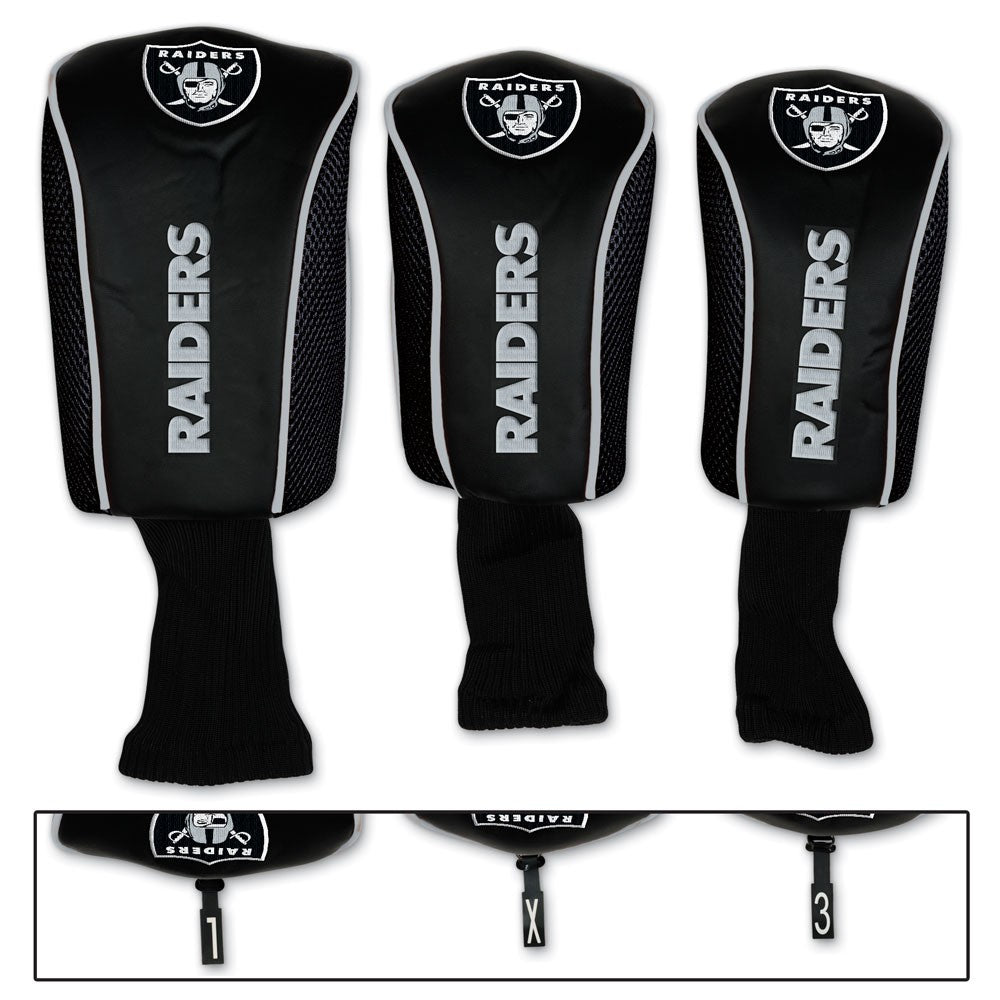 Oakland Raiders 3pc Long Neck Head Cover