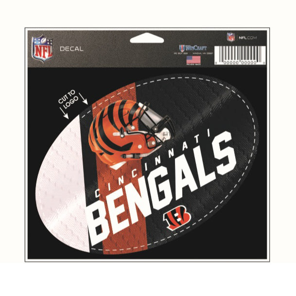 Cincinnati Bengals 5.75" x 5.5" Oval Decal