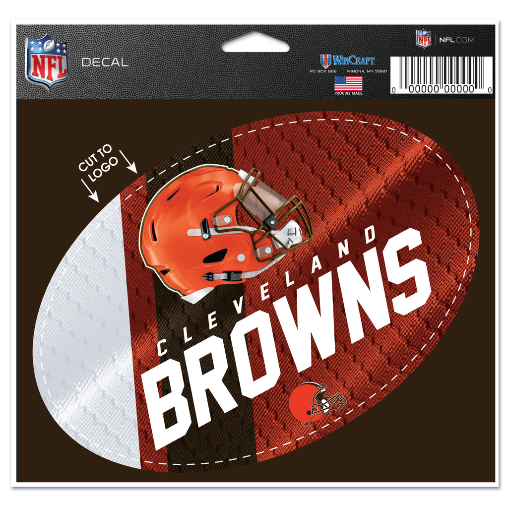 Cleveland Browns 5.75" x 5.5" Oval Decal