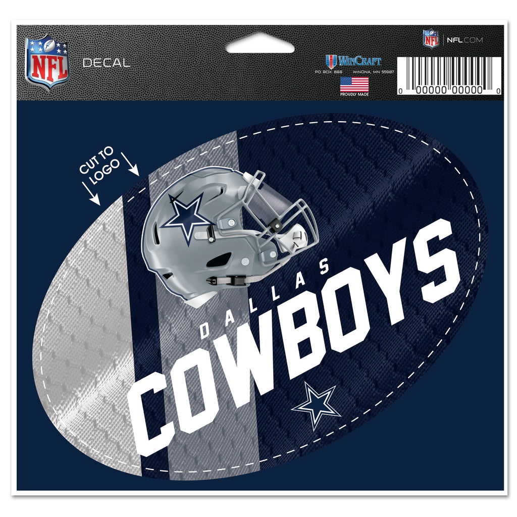 Dallas Cowboys 5.75" x 5.5" Oval Decal