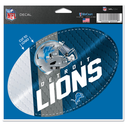 Detroit Lions 5.75" x 5.5" Oval Decal