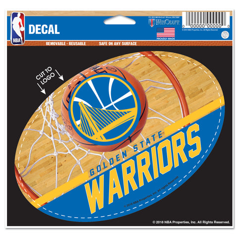 Golden State Warriors 5.75" x 5.5" Oval Decal