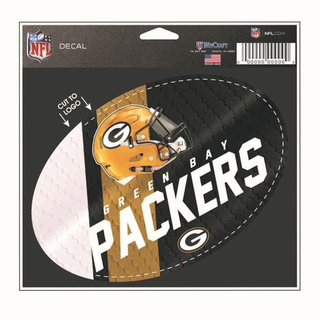 Green Bay Packers 5.75" x 5.5" Oval Decal