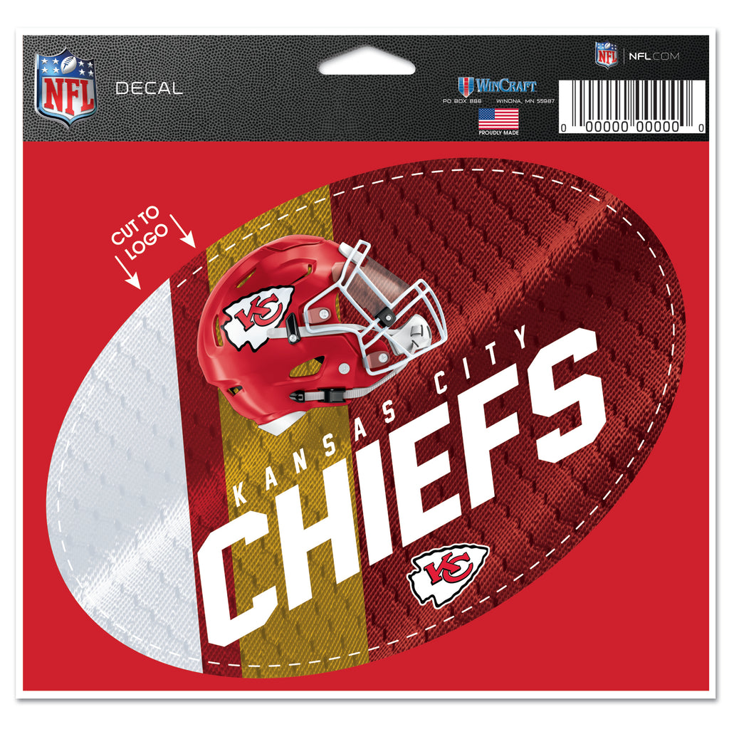 Kansas City Chiefs 5.75" x 5.5" Oval Decal