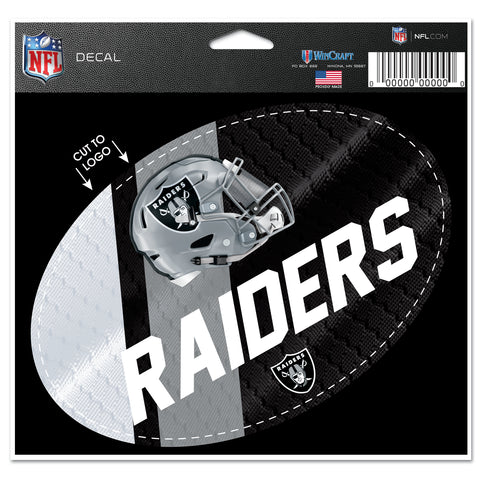 Las Vegas Raiders 5.75" x 5.5" Oval Decal