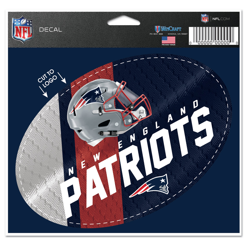 New England Patriots 5.75" x 5.5" Oval Decal