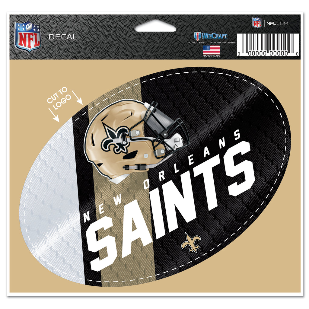 New Orleans Saints 5.75" x 5.5" Oval Decal