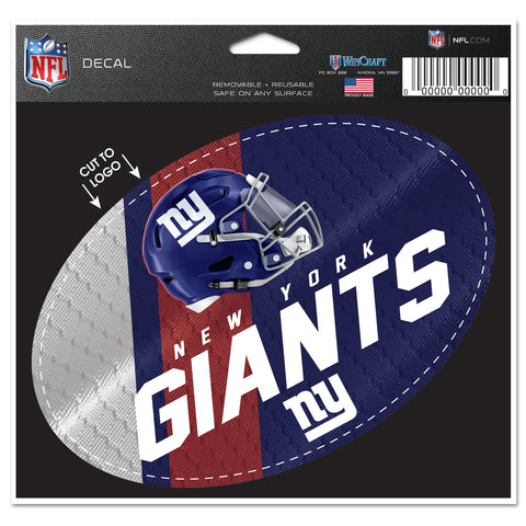 New York Giants 5.75" x 5.5" Oval Decal