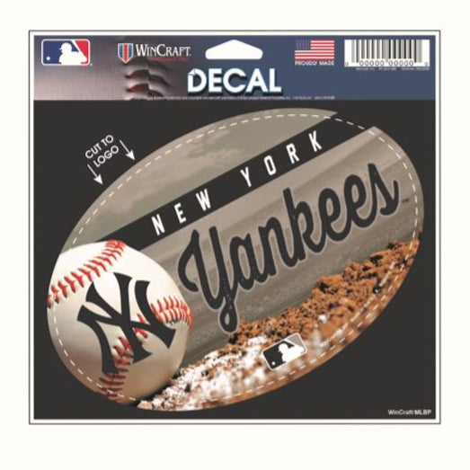 New York Yankees 5.75" x 5.5" Oval Decal