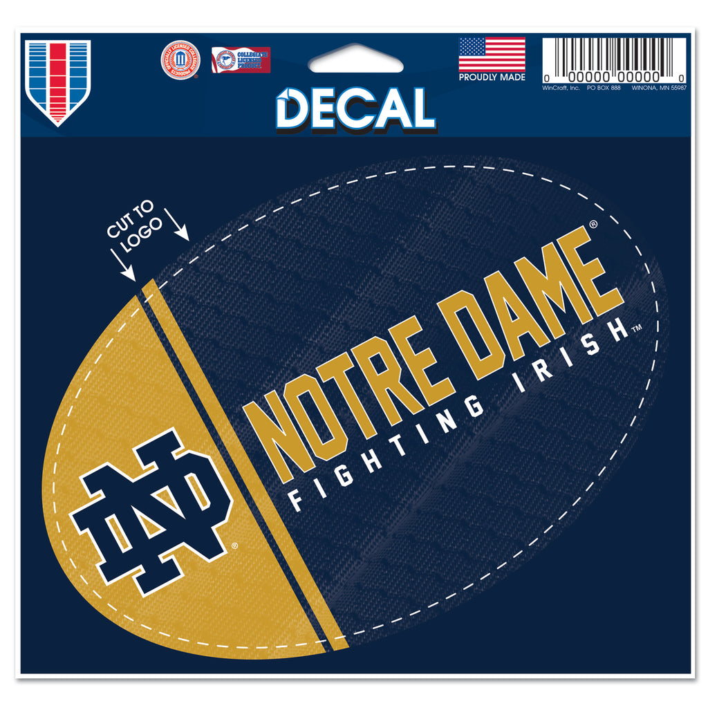 Notre Dame Fighting Irish 5.75" x 5.5" Oval Decal