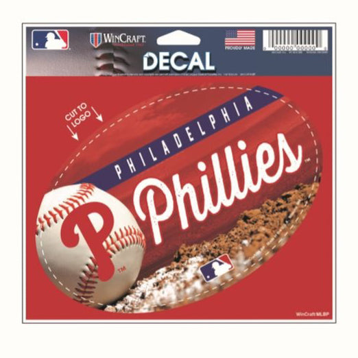 Philadelphia Phillies 5.75" x 5.5" Oval Decal