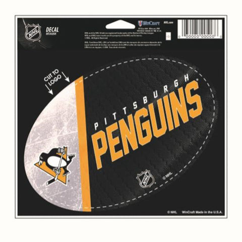 Pittsburgh Penguins 5.75" x 5.5" Oval Decal