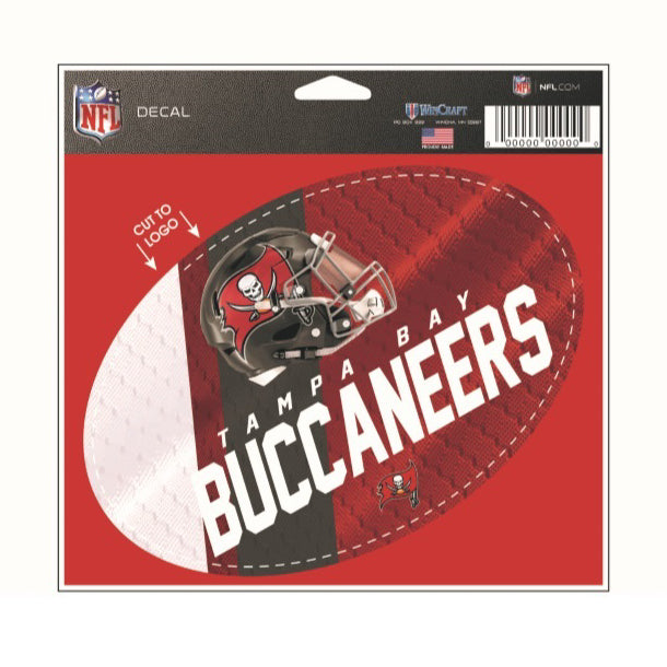 Tampa Bay Buccaneers 5.75" x 5.5" Oval Decal