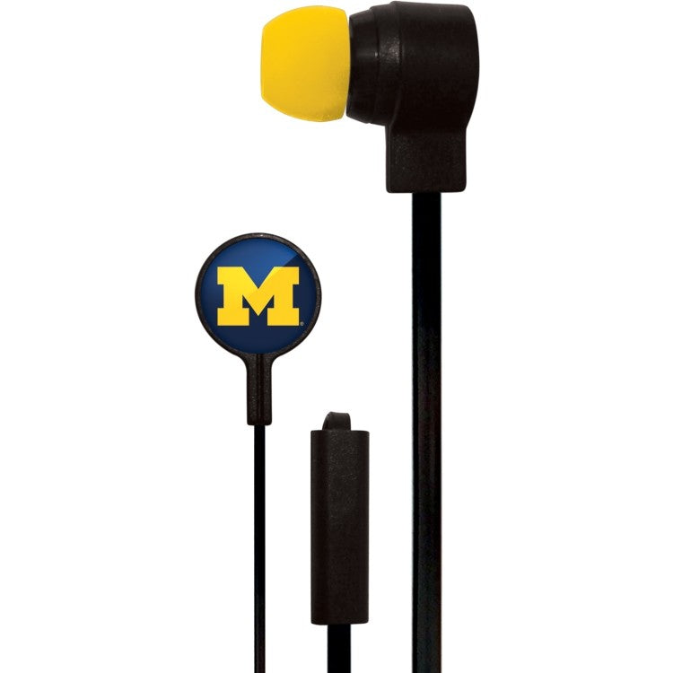 Michigan Wolverines Slim Hands Free Ear Buds