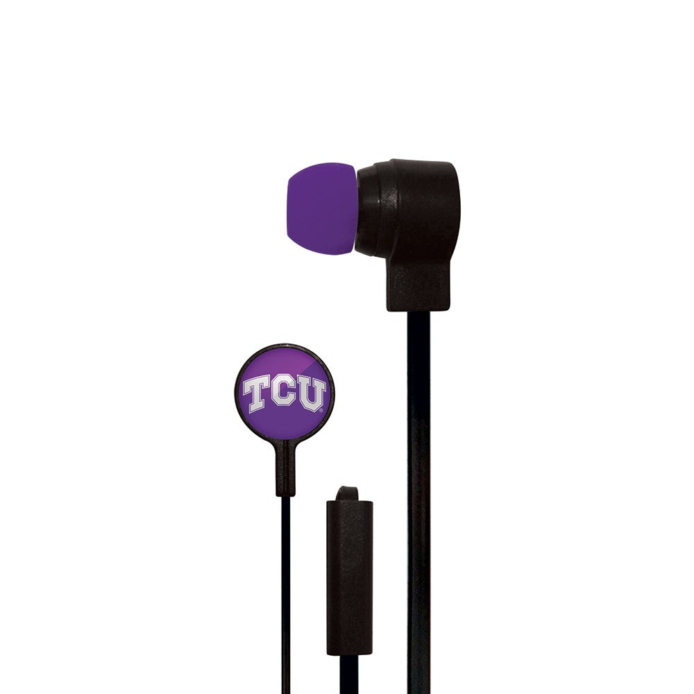 TCU Horned Frogs Slim Hands Free Ear Buds