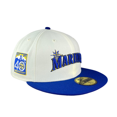 59FIFTY Seattle Mariners Cream/Royal/Gray 40th Anniversary Patch