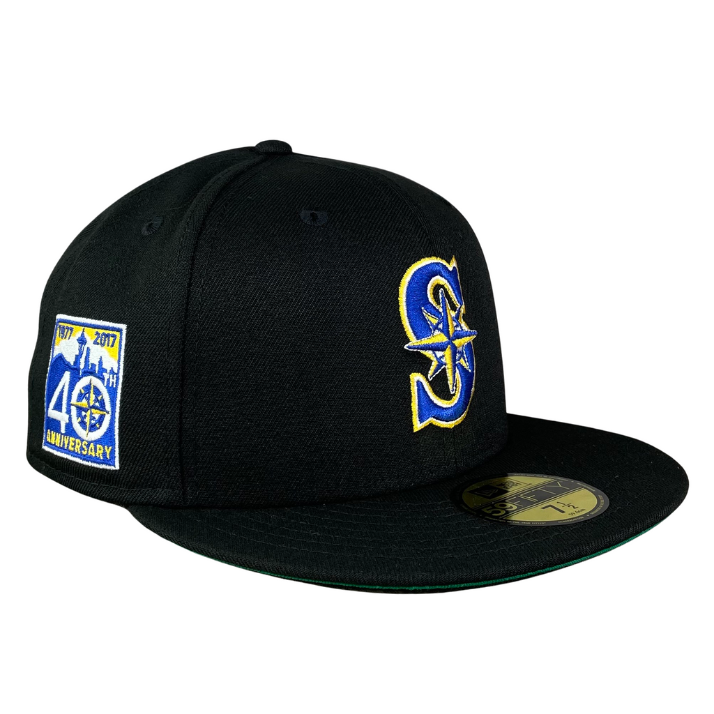 59FIFTY Seattle Mariners Black/Green 40th Anniversary Patch
