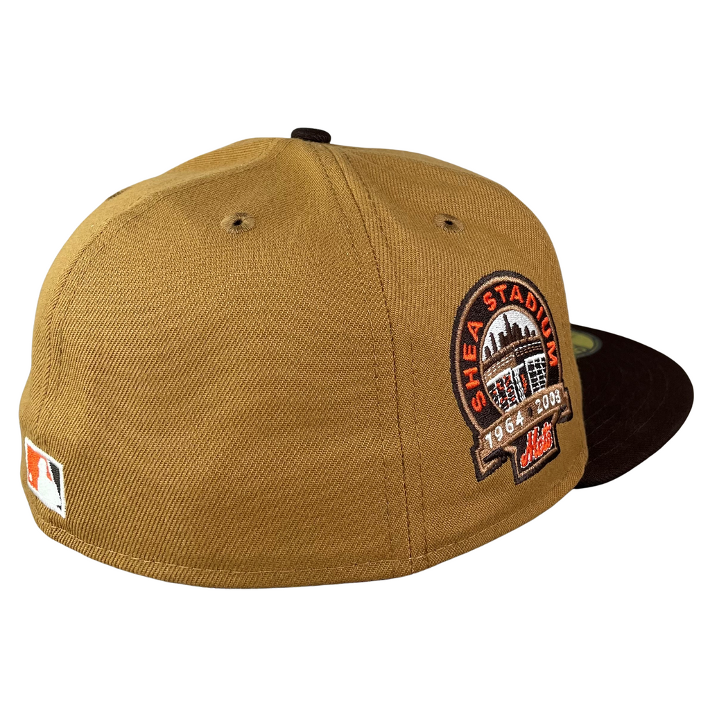 Orange New York Mets Camo Visor Gray Bottom Shea Stadium 40th Anniversary Side Patch New Era 59FIFTY Fitted 73/8