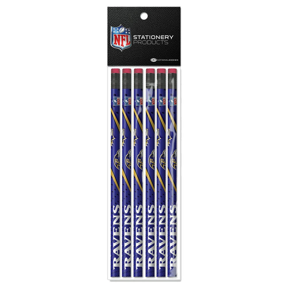 Baltimore Ravens 6 Pack Pencils