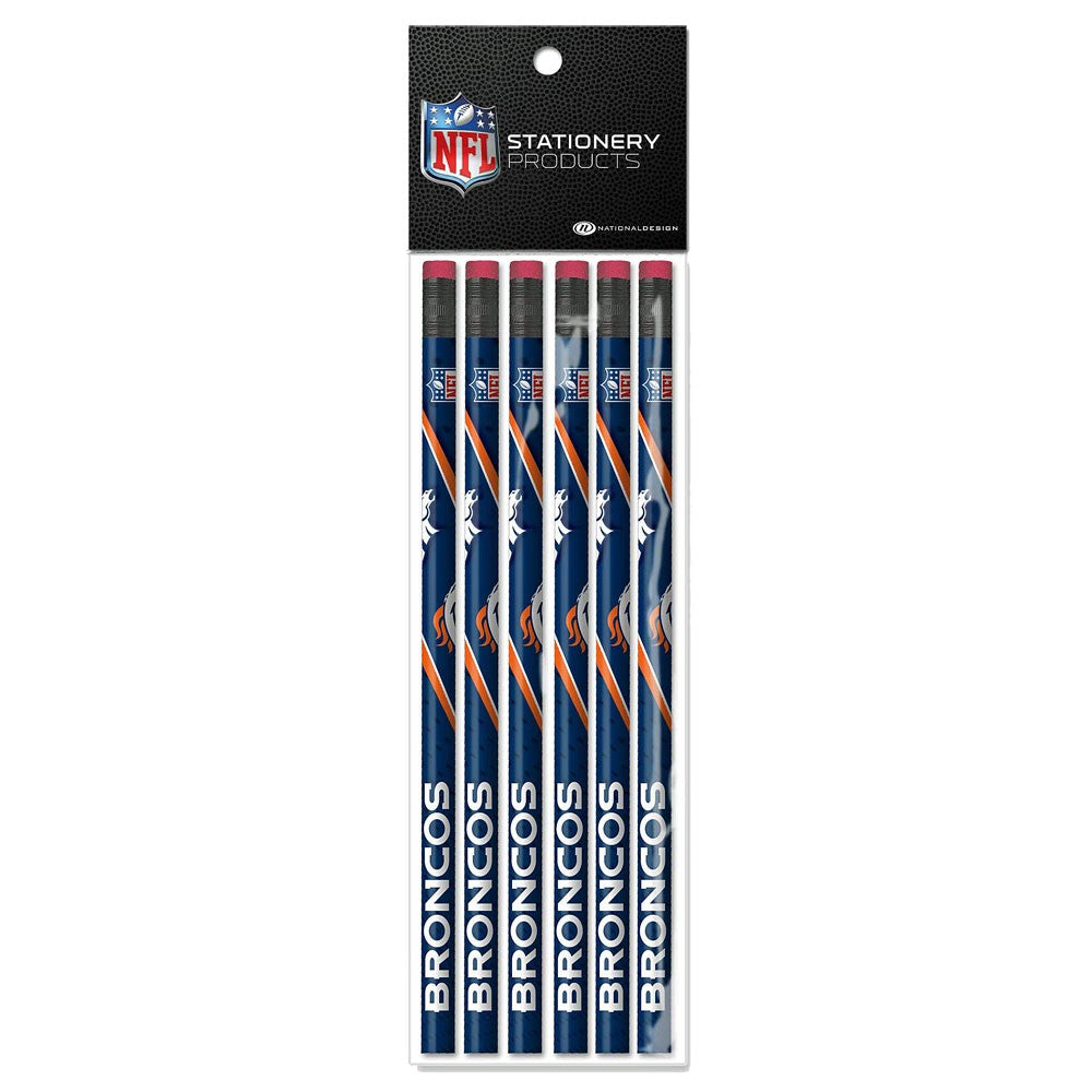 Denver Broncos 6 Pack Pencils