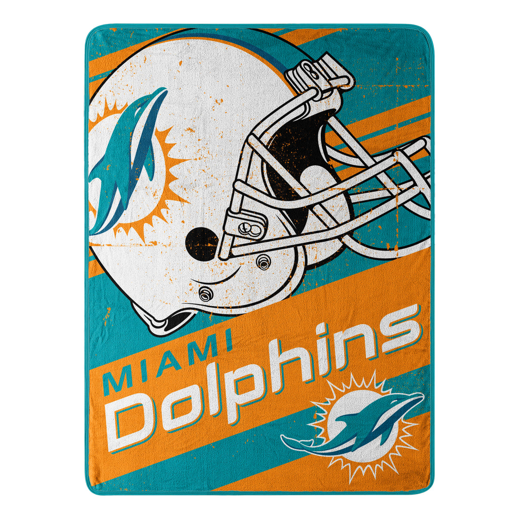 Miami Dolphins 46" x 60" Deep Slant Micro Raschel Throw Blanket