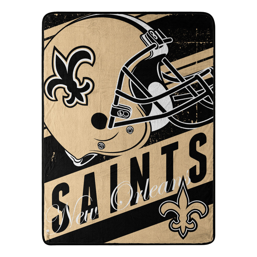 New Orleans Saints 46" x 60" Deep Slant Micro Raschel Throw Blanket