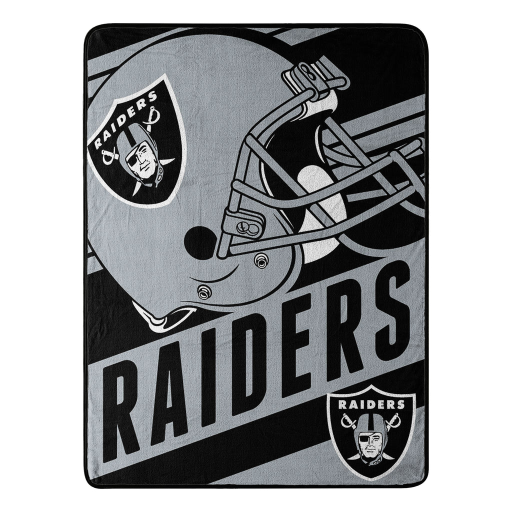Oakland Raiders 46" x 60" Deep Slant Micro Raschel Throw Blanket