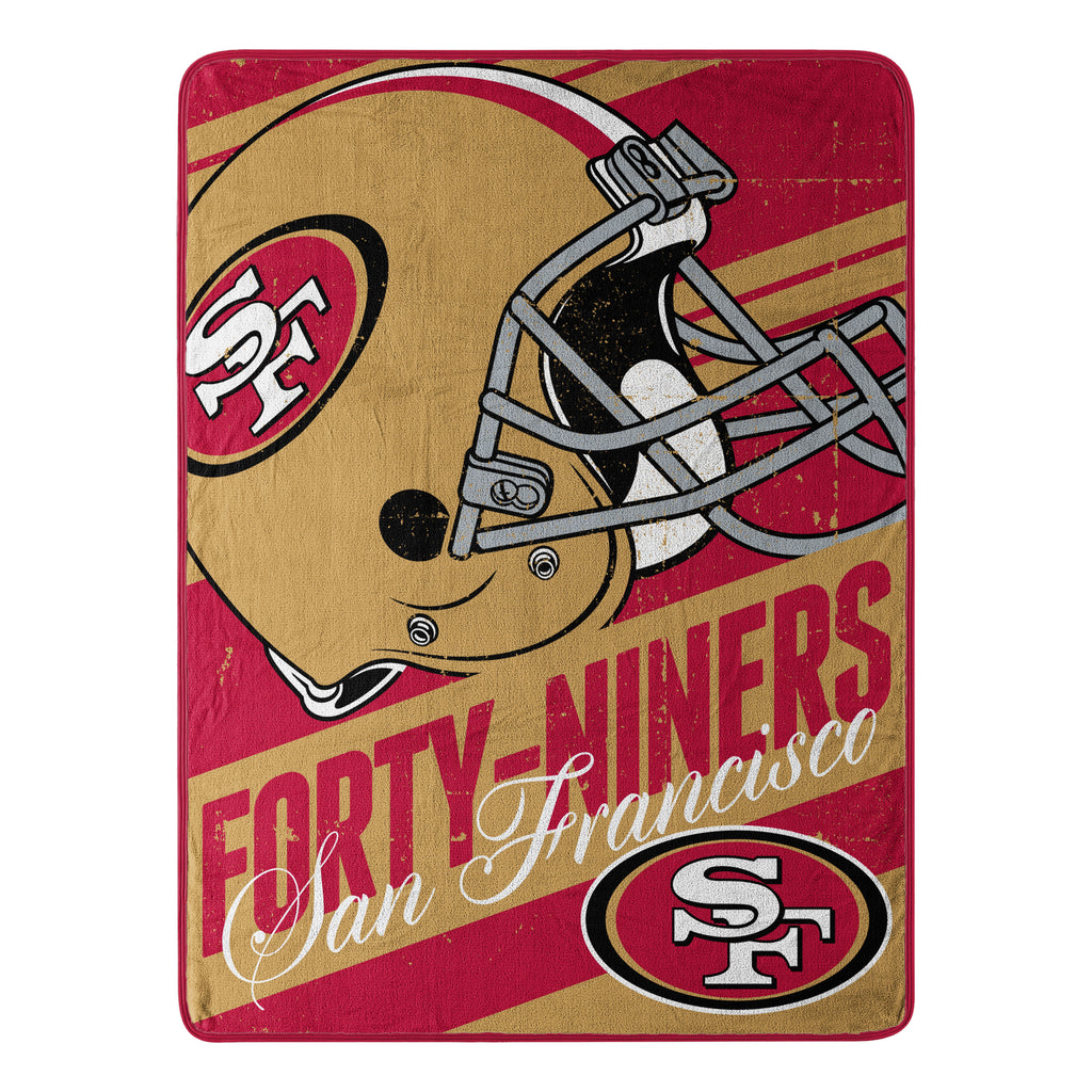 San Francisco 49ers 46" x 60" Deep Slant Micro Raschel Throw Blanket