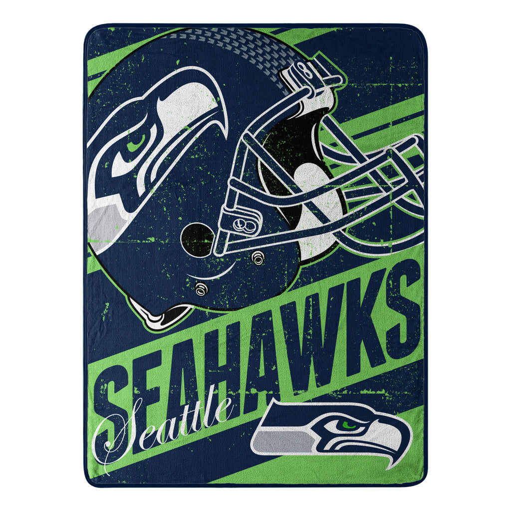Seattle Seahawks 46" x 60" Deep Slant Micro Raschel Throw Blanket
