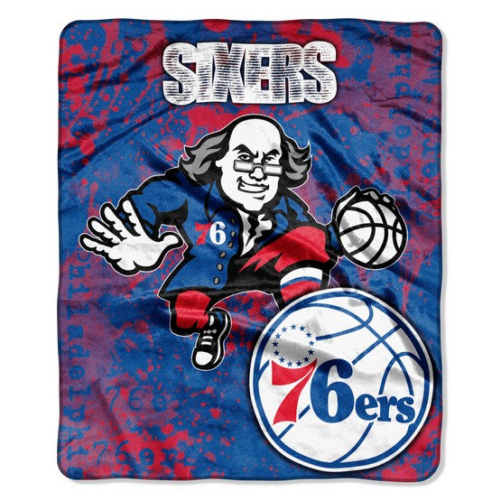 Philadelphia 76ers 50" x 60" Dropdown Royal Plush