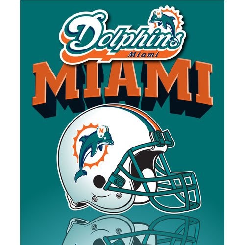 Miami Dolphins 50" x 60" Helmet Reflections Fleece Throw