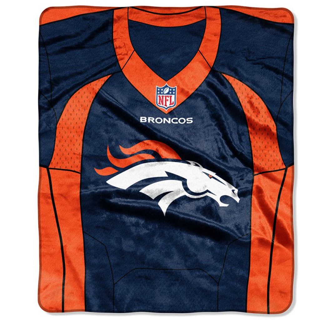 Denver Broncos 50" x 60" Jersey Royal Plush Throw Blanket