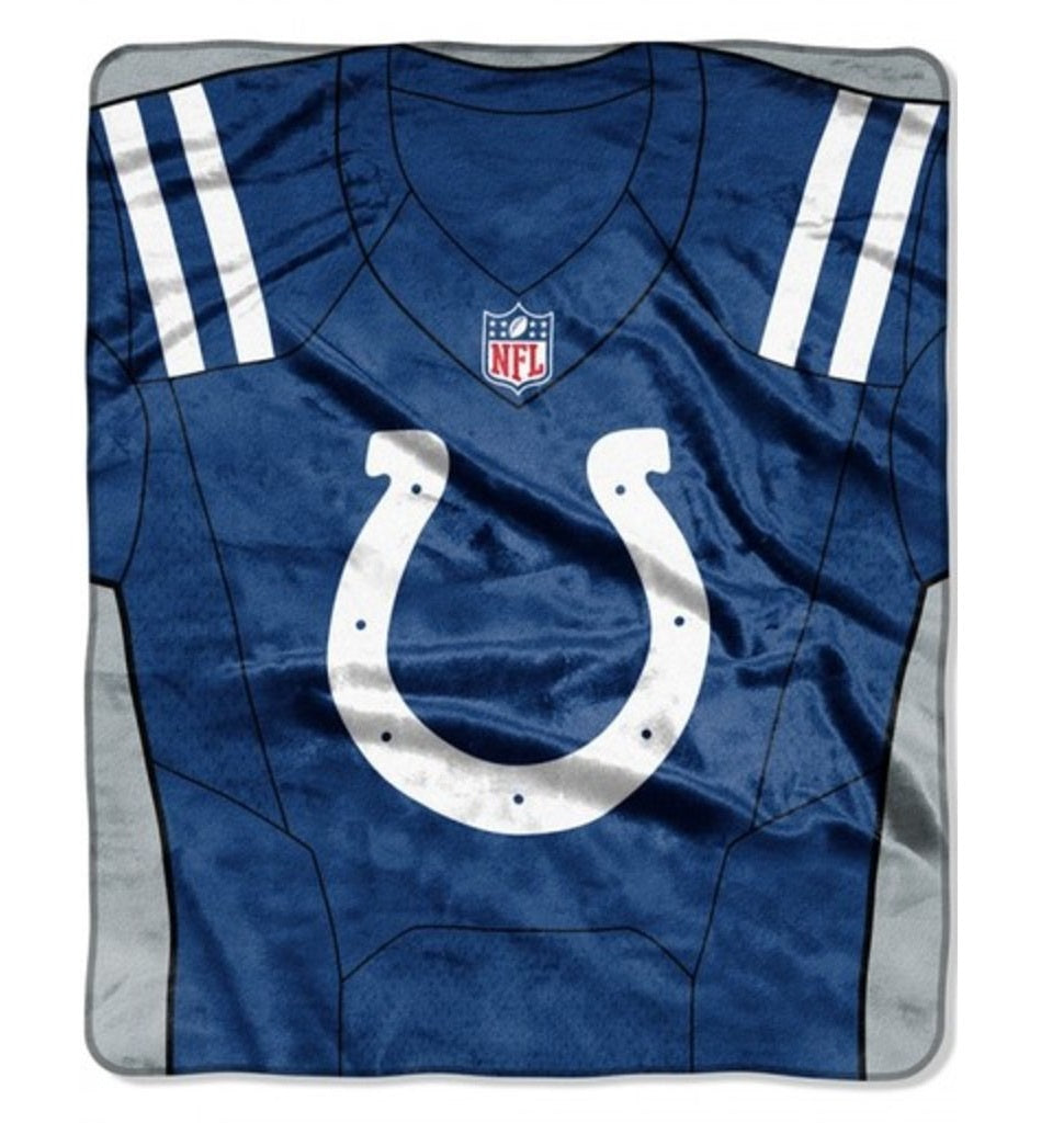 Indianapolis Colts 50" x 60" Jersey Royal Plush Throw Blanket
