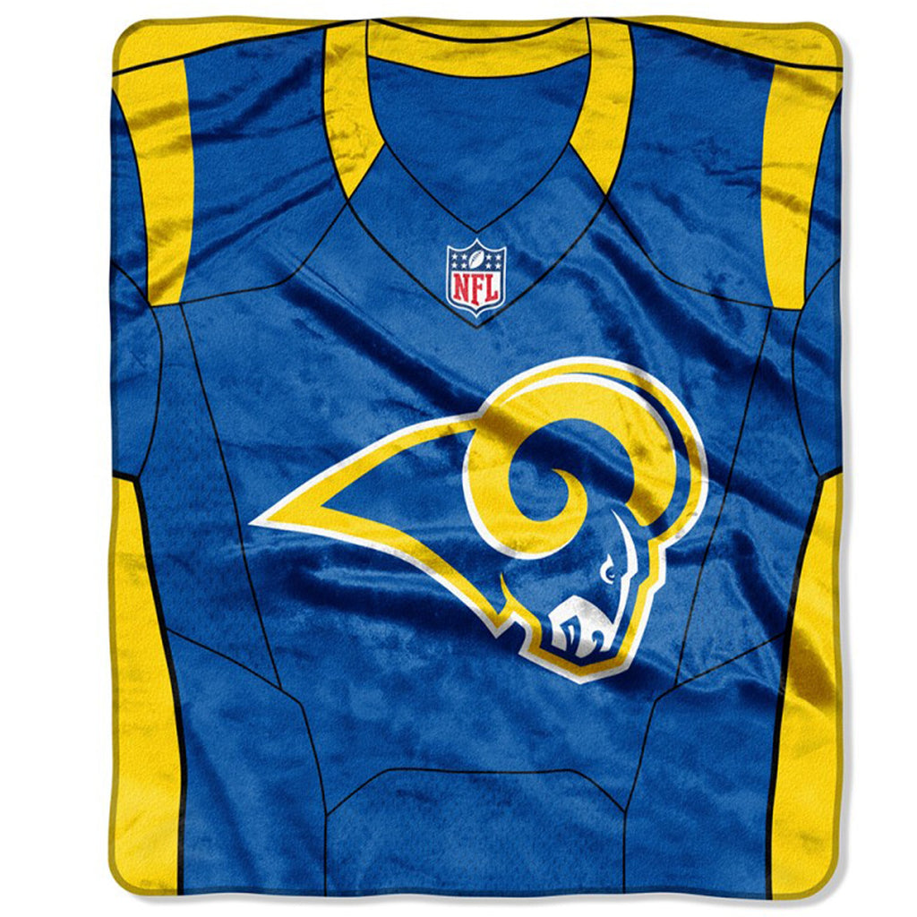 Los Angeles Rams 50" x 60" Jersey Royal Plush Throw Blanket
