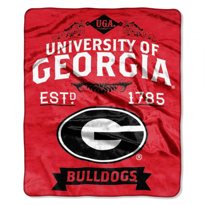 Georgia Bulldogs 50" x 60" Label Royal Plush